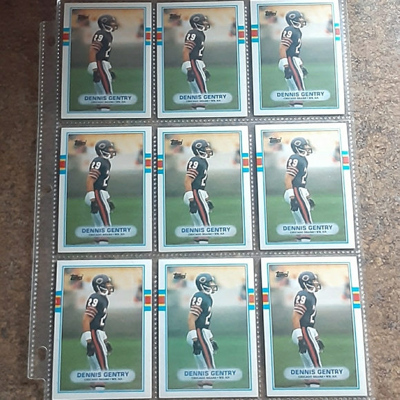 Vintage 1989 Topps Chewing Gum Inc. Chicago Bears